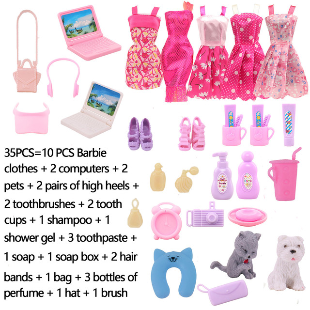 35 Pieces Barbies Doll Clothes Shoes Travel Life Accessories Suitable For  11.5-inch Barbies Dolls And Bjd Dolls,toys For Girls - Dolls Accessories -  AliExpress